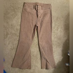 American Eagle stretch high waisted corduroy flare pants size 14 short